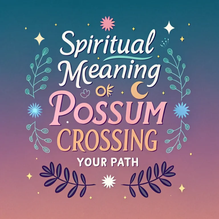 13 Spiritual Meanings of a Possum Crossing Your Path