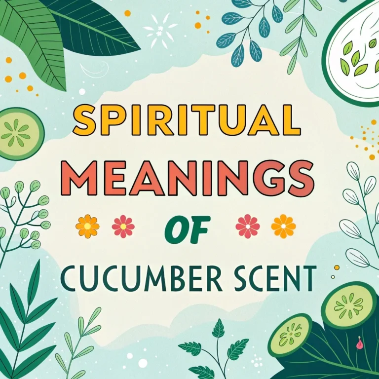 Spiritual Meanings of Cucumber Scent: 12 Divine Signs